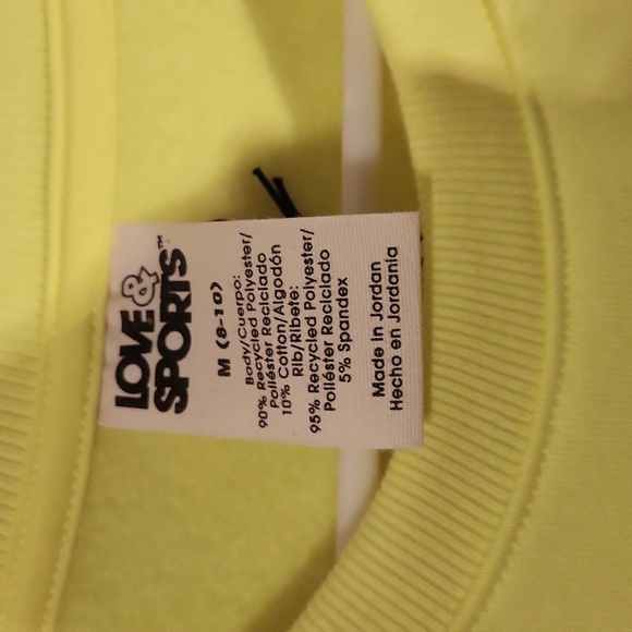 Neon Yellow Love & Sports Crew neck - Picture 3 of 4